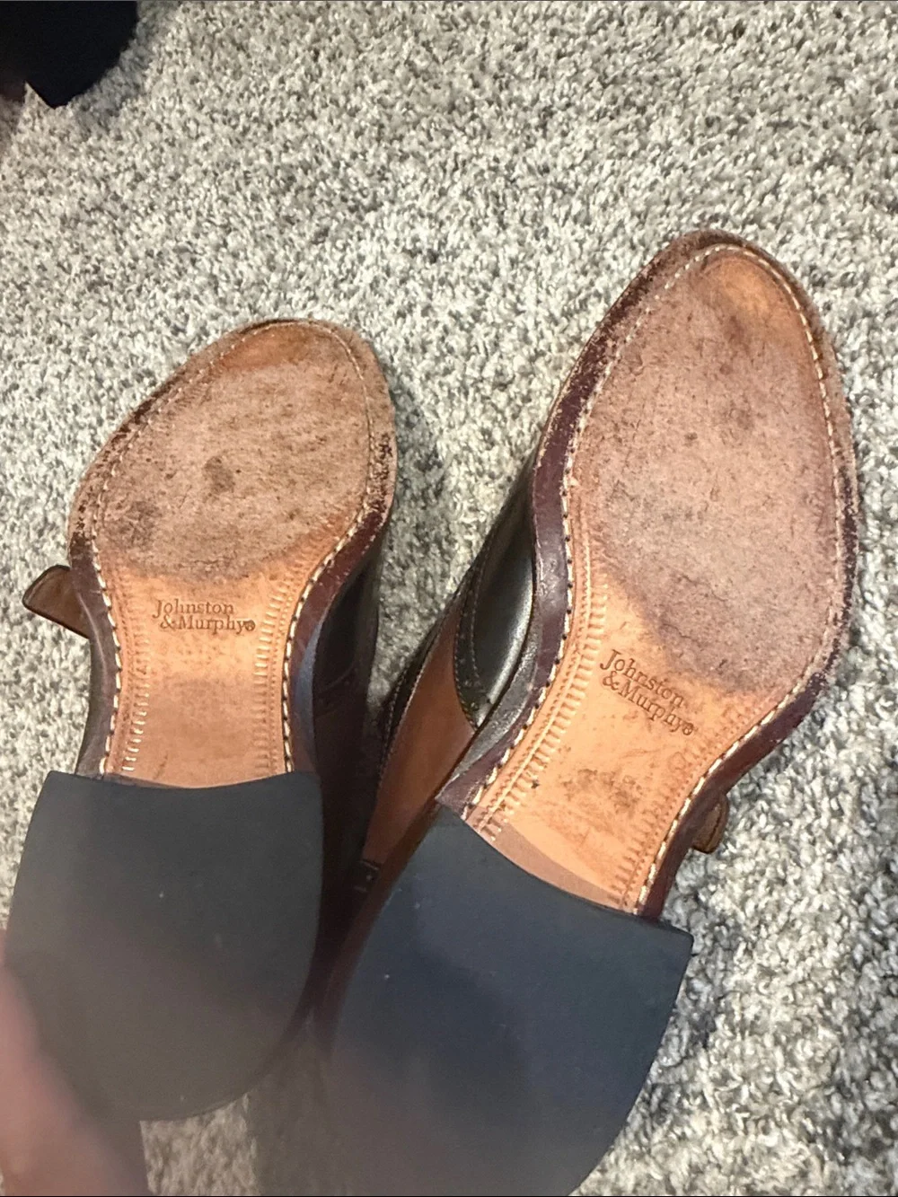 Men's Two-Tone Brown and Black Leather Monk Strap Dress Shoes